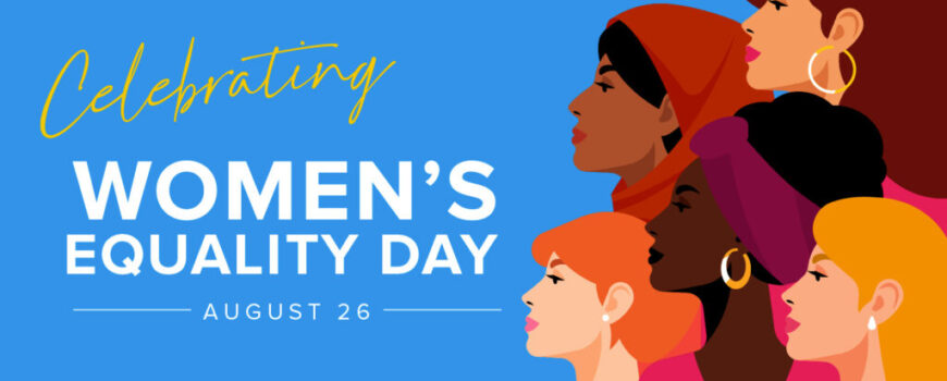 Color graphic for Women's Equality Day on August 26th