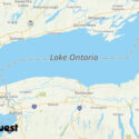 Screenshot from MapQuest of Lake Ontario